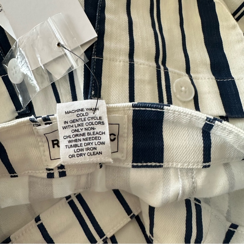 For The Republic Bluewhite Wide Leg Striped Jeans | Color: Blue/White | Size: 6 - Picture 8 of 12
